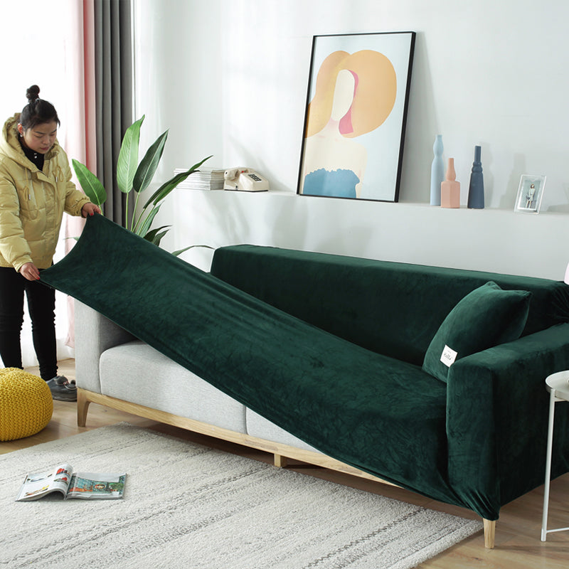 Winter Plüsch Sofaüberzug Stretch – Bild 11 | LuxeStyle