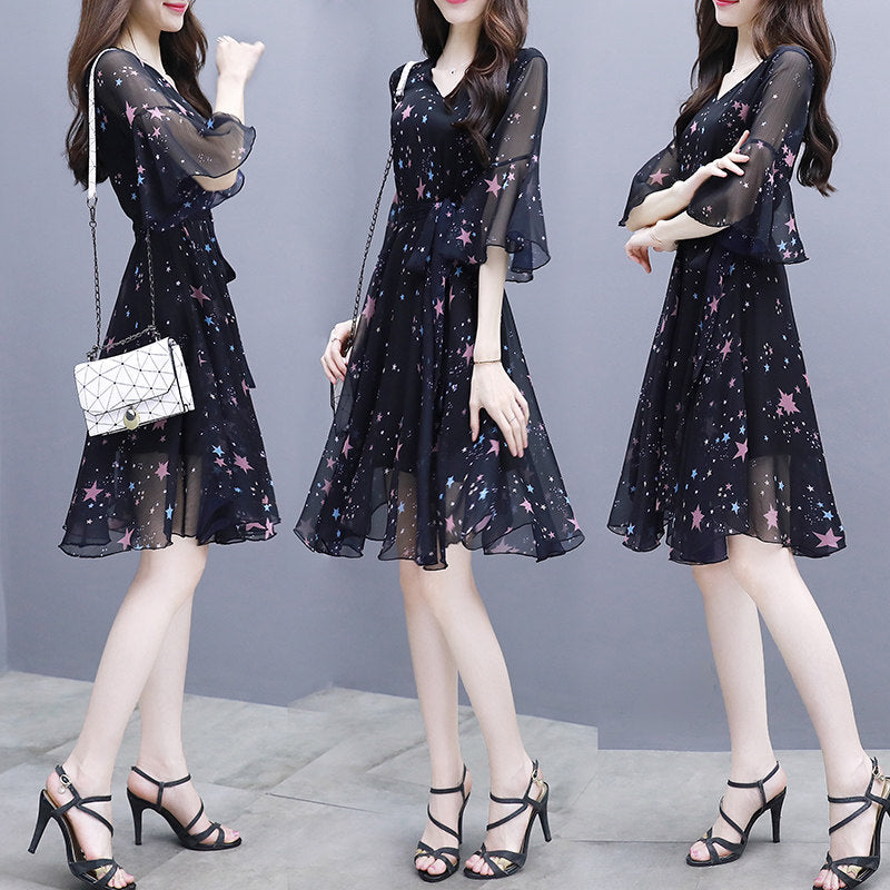 Elegantes Chiffonkleid im koreanischen Stil – Bild 3 | LuxeStyle
