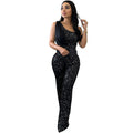 Eleganter Pailletten-Jumpsuit mit One-Shoulder – Bild 1 | LuxeStyle