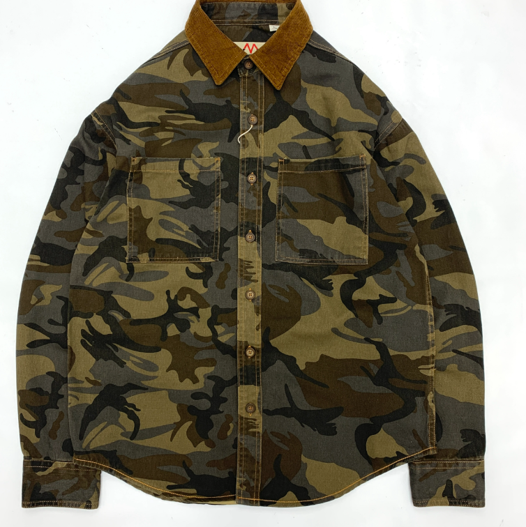 Retro Camouflage Cordhemd für Herren – Bild 6 | LuxeStyle
