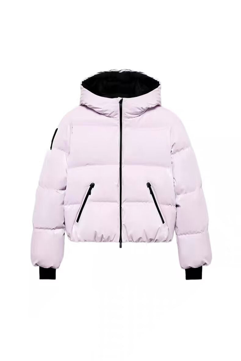 Gefütterte Ski-Pufferjacke mit Kapuze