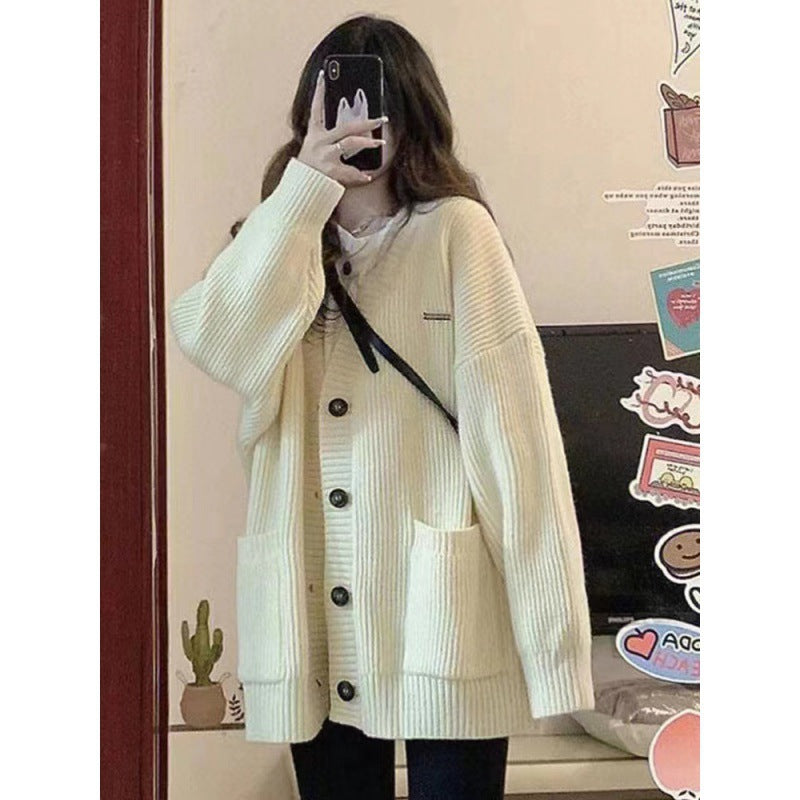 Einheitlich gefärbter Cardigan