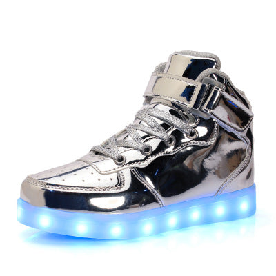 Leuchtende High-Top Kinderschuhe