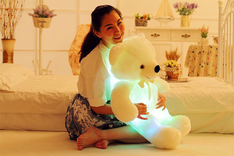LED-Leucht-Teddybär Plüsch Rosa