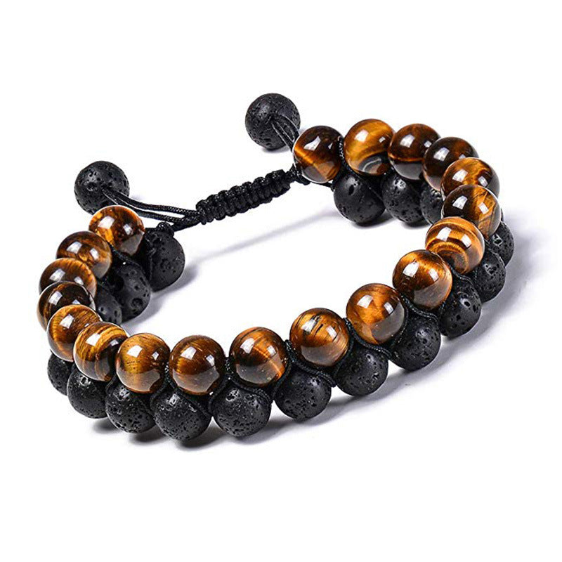 Tiger Eye Partnerarmbänder aus mattem Achat