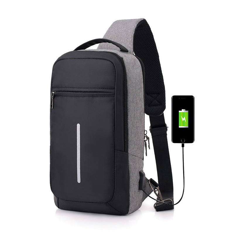 Diebstahlsichere Brusttasche mit USB-Ladeanschluss – Bild 3 | LuxeStyle