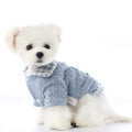 Bichon Frise Kostüm – Zwei-teiliger Pink-Blau-Grauer Pullover | LuxeStyle