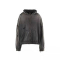 St Michael Distressed Zip-Up Hoodie