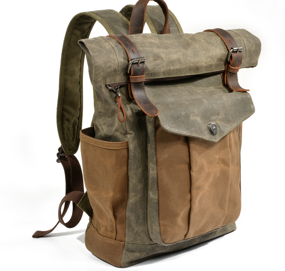 Rucksack aus Canvas mit Lederdetails – Bild 5 | LuxeStyle