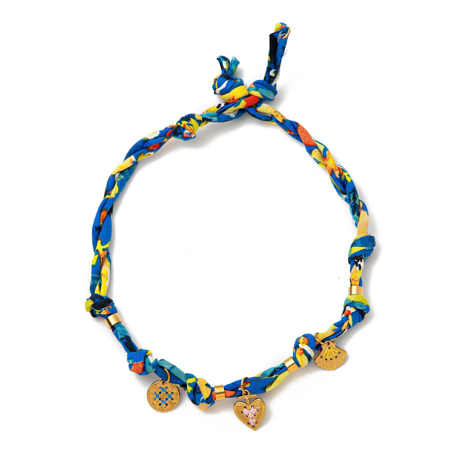 Mehrfarbiges Titanstahl-Herzanhänger-Armband aus Edelstahl