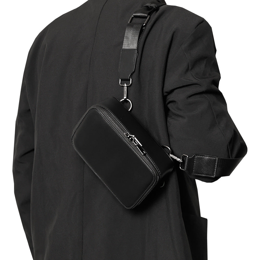 Schwarze Crossbody Tasche für Herren – Bild 4 | LuxeStyle