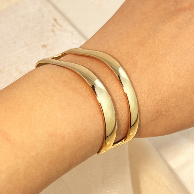Glattes Minimalist Armband Damen