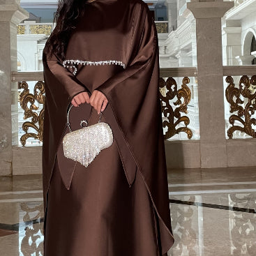Perlenketten-Umhangkleid für Damen