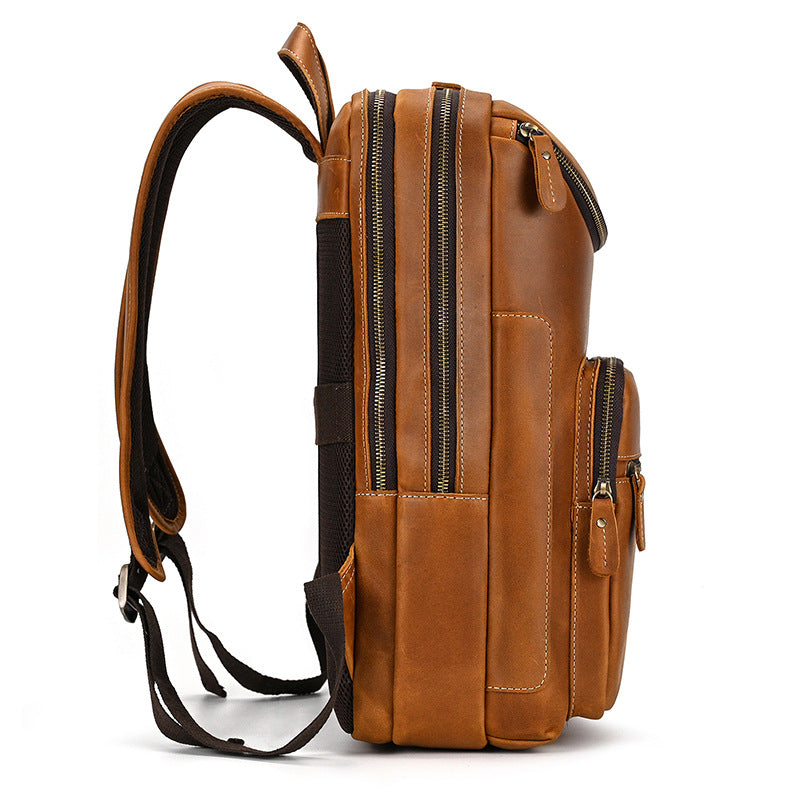 Lederrucksack Vintage Herren Rindsleder