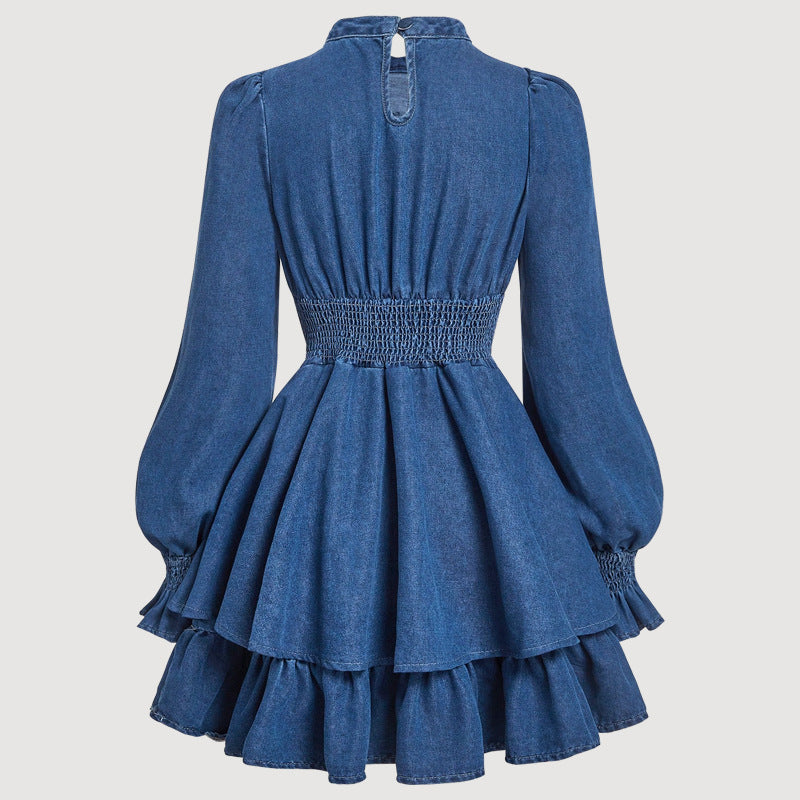 Schlanke Denim-Kleid