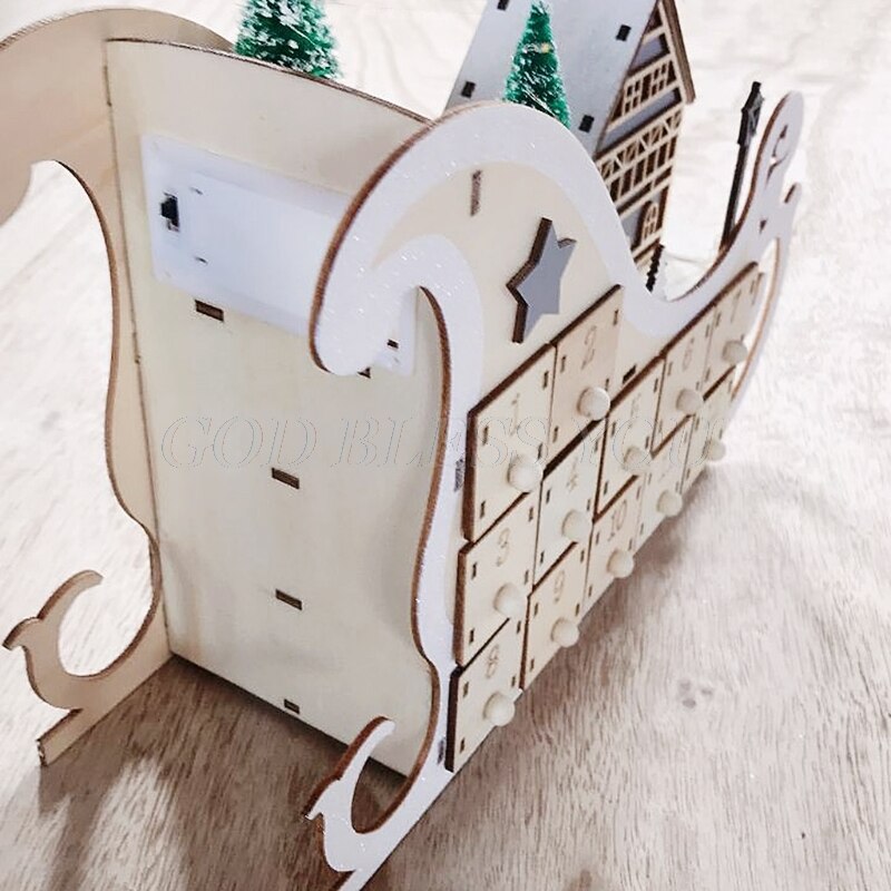 Weihnachts-Schlittenkalender aus Schima superba – Bild 2 | LuxeStyle