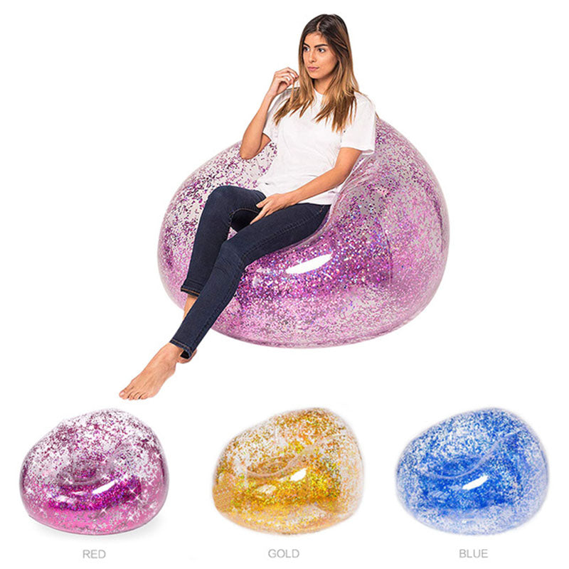 Aufblasbares Sofa mit transparenten Pailletten – Bild 5 | LuxeStyle