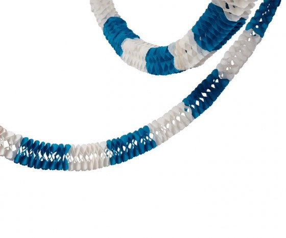 Girlande blau-weiß aus Papier