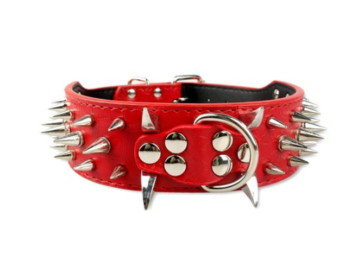 Lederhalsband mit schwarzen Nieten für Hunde – Bild 5 | LuxeStyle