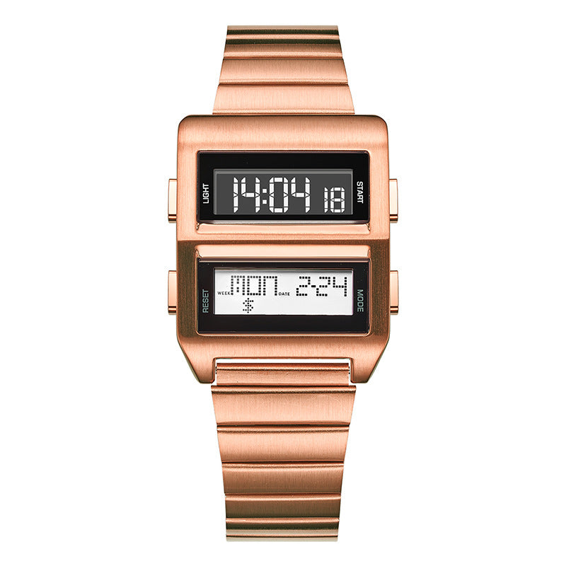 Retro-Digitaluhr mit Multifunktionsanzeige