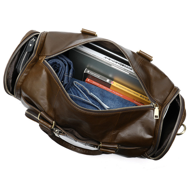 Reisebeutel aus Rindsleder 44x20x28 cm – Bild 4 | LuxeStyle