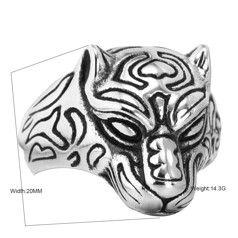 Leopard-Kopf Ring