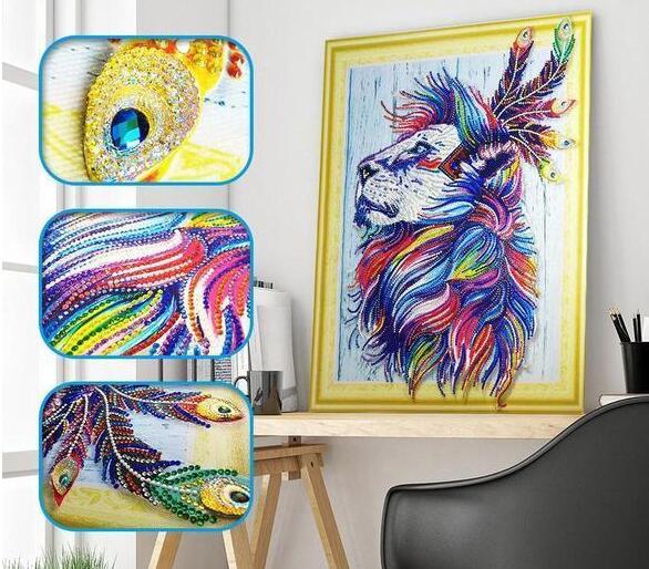 Diamond Painting Löwe (Sonderform) – Bild 5 | LuxeStyle