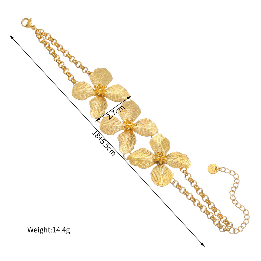 Blumen-Halskette und Armband-Set – Bild 4 | LuxeStyle