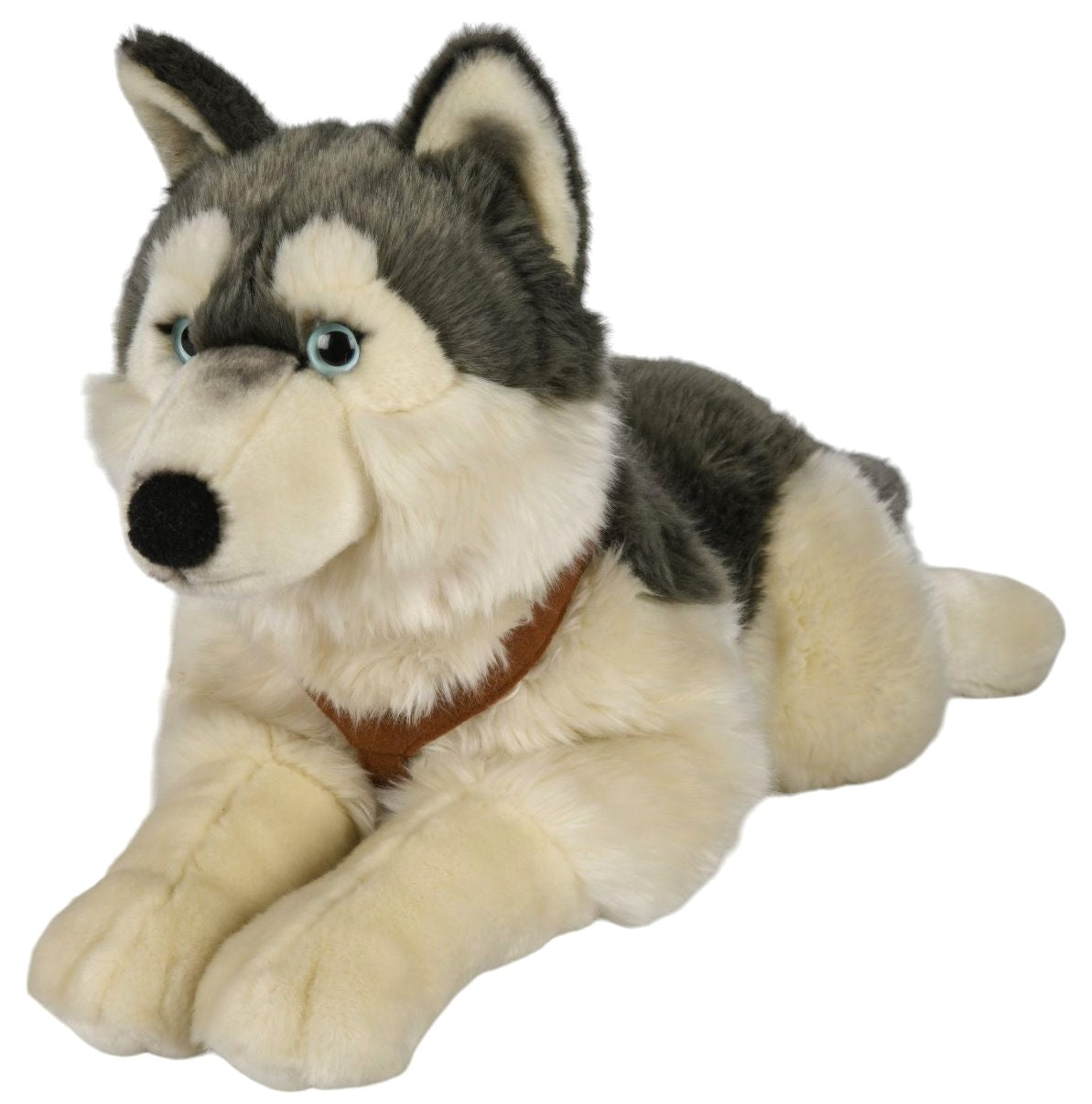 Plüsch Husky mit Geschirr 62 cm