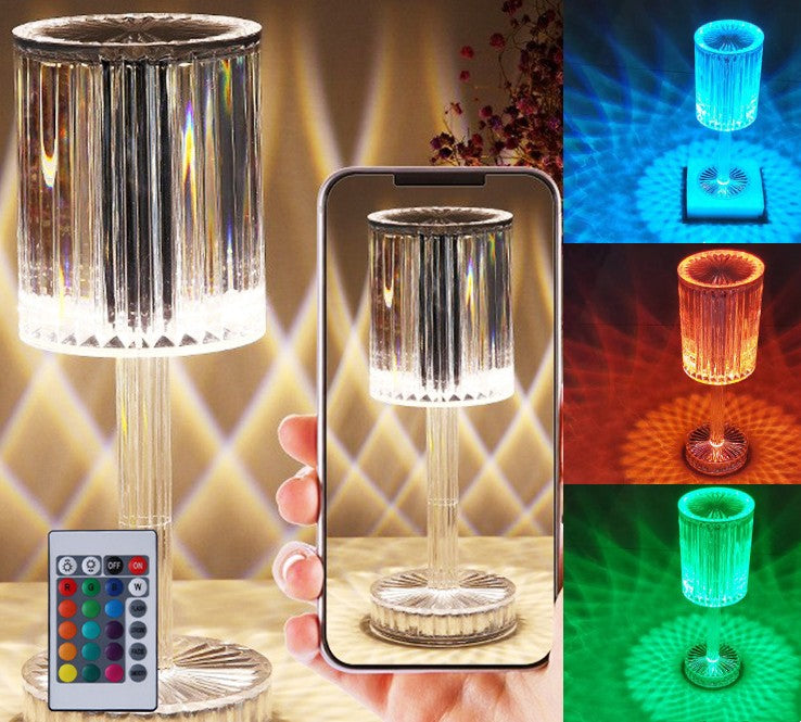 Kristall-Tischlampe mit Touch-Funktion