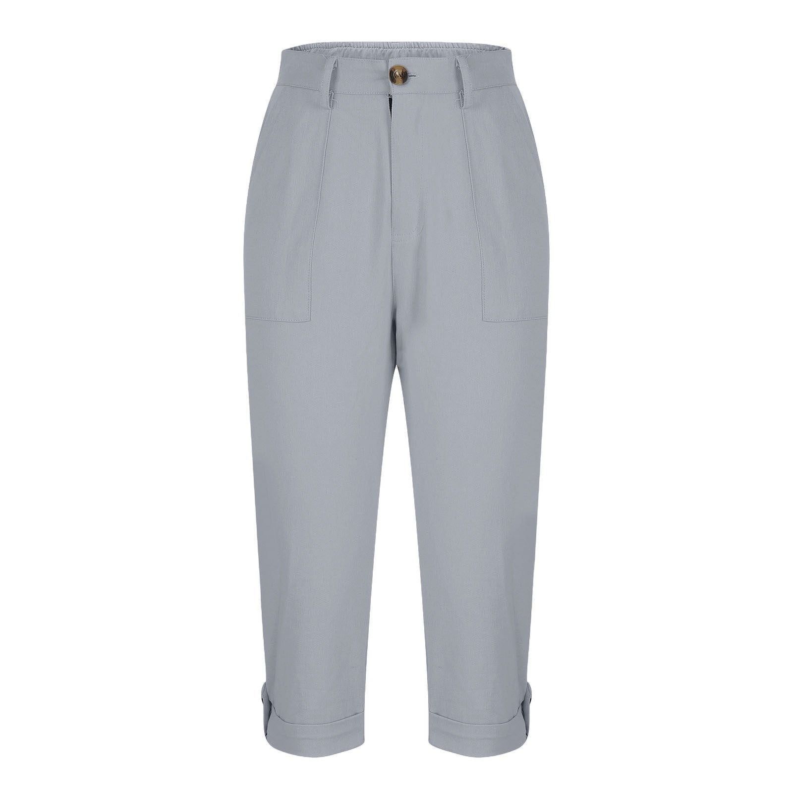 Damen Caprihose mit Roll-up und Knöpfen