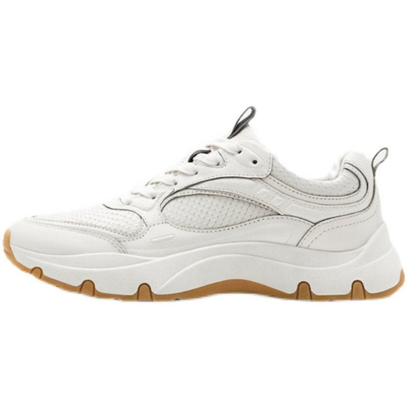 Damen Sneaker aus Rindsleder mit dicker Sohle