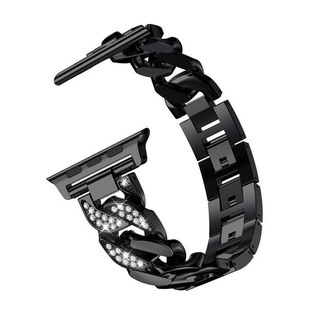Diamantbesetztes Edelstahlarmband für Apple Watch – Bild 11 | LuxeStyle