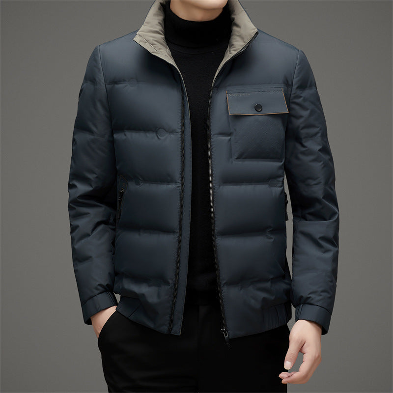 Herren Winter Daunenjacke mit Stehkragen – Bild 4 | LuxeStyle