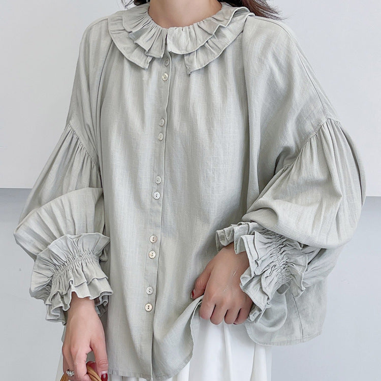 Retro Baumwoll-Leinen Hemd für Damen | LuxeStyle