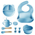 Kindergeschirr-Set aus Silikon, 11-teilig