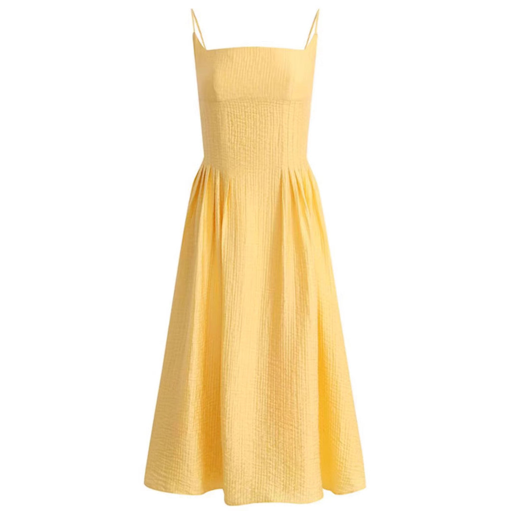Damenmode Abgesteckter Taillengurt Sexy Trägerkleid
