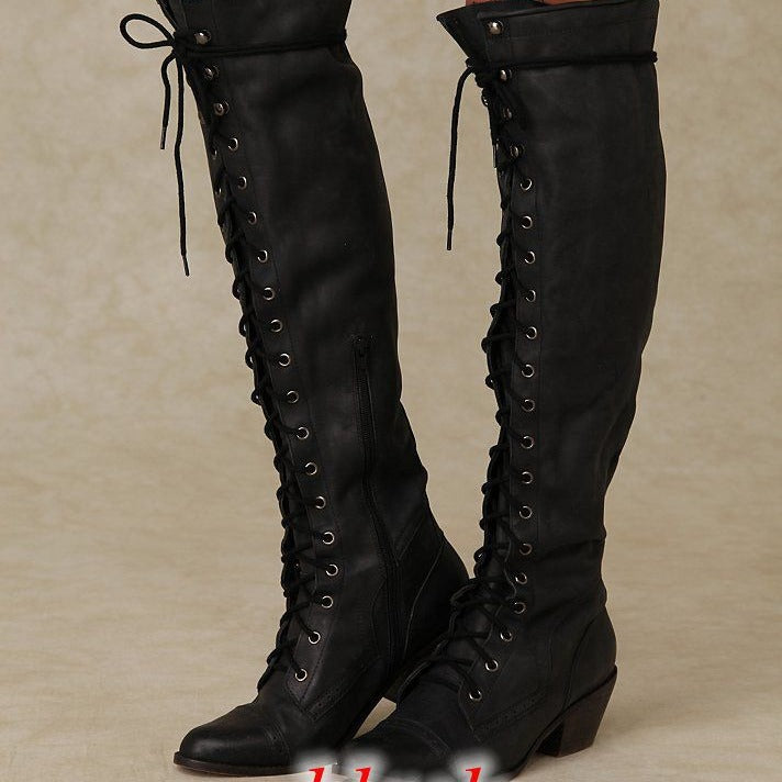 Overknee-Stiefel mit Rundspitze – Bild 4 | LuxeStyle