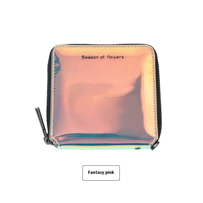 Kurze PU-Leder-Tasche mit Glitzeroptik – Bild 7 | LuxeStyle