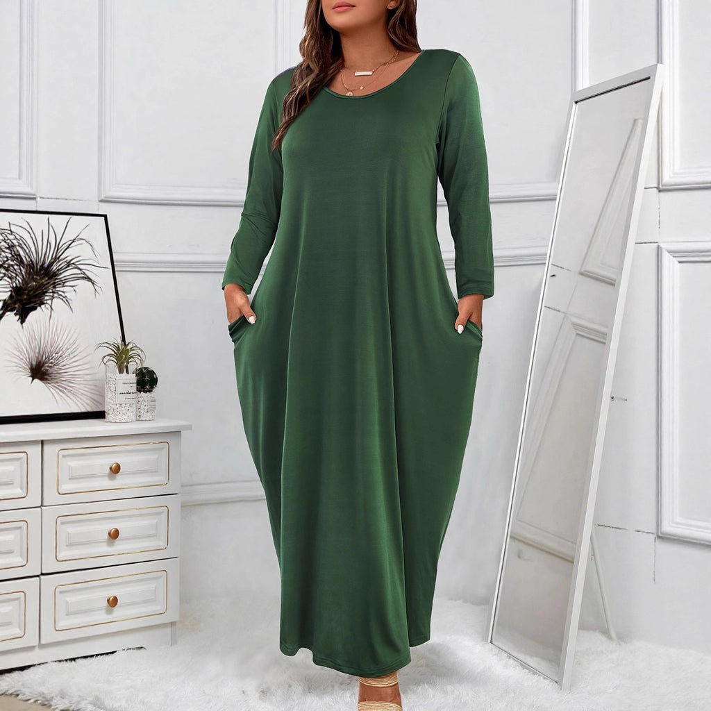 Kleid mit Rundhals und langen Ärmeln – Bild 8 | LuxeStyle