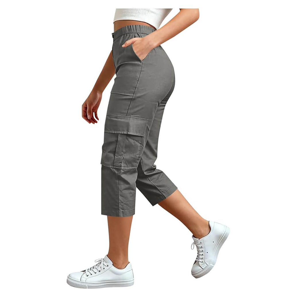 Hochtaillierte Caprihosen