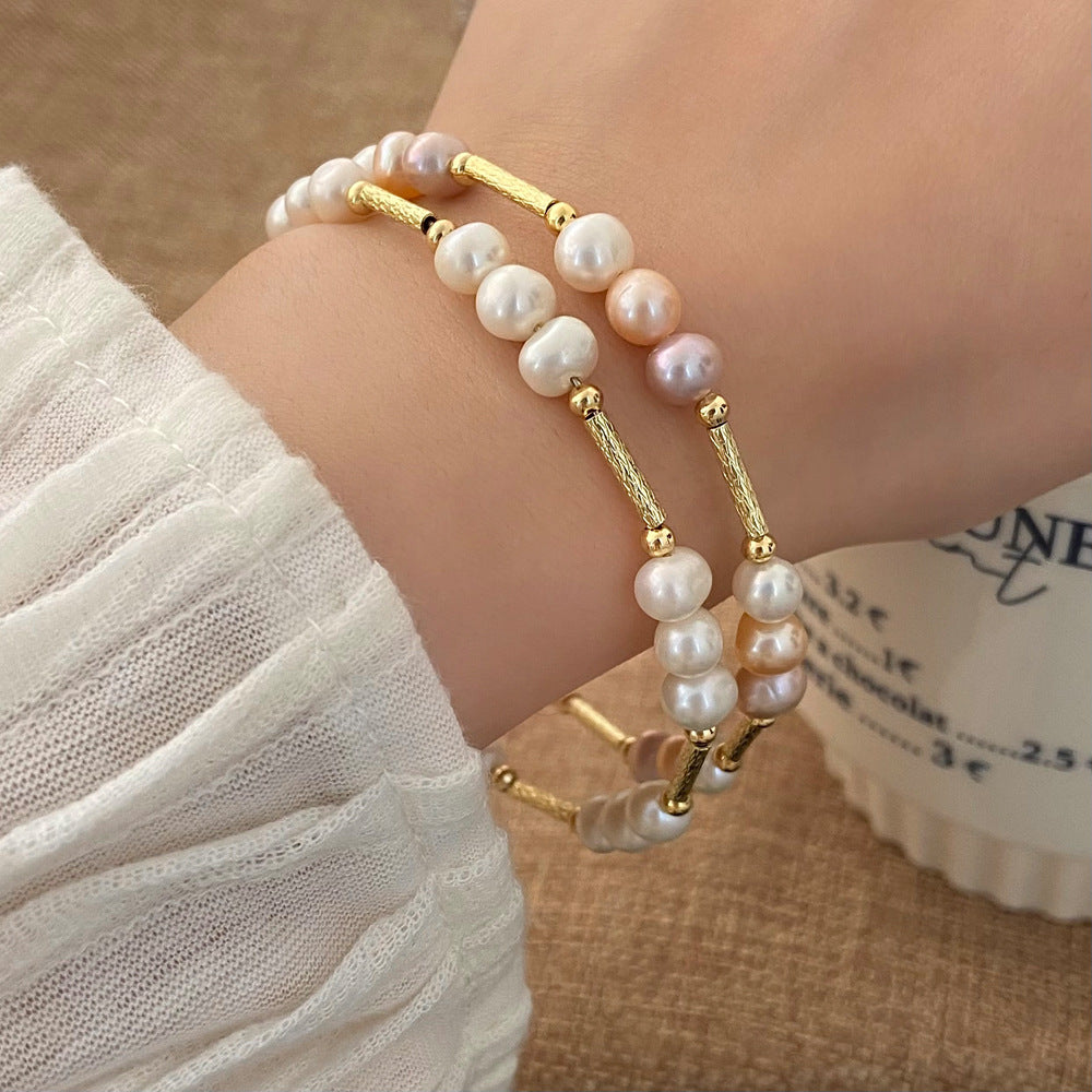 Süsses Armband mit Süsswasserperlen – Bild 1 | LuxeStyle