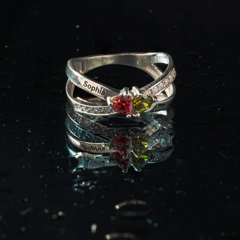 Personalisierter Ring mit Geburtsstein – Bild 7 | LuxeStyle