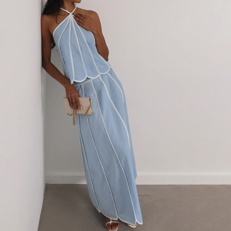 Sommer Damen Street-Style Langes Rockset