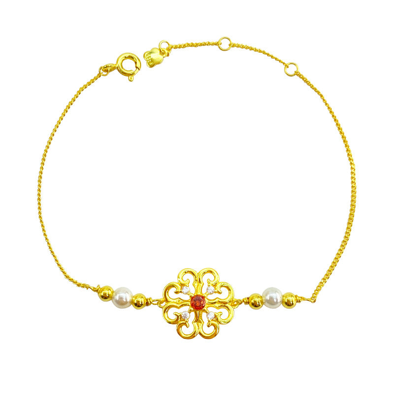Ruyi-Blumenarmband für Damen aus 925er Silber – Bild 4 | LuxeStyle