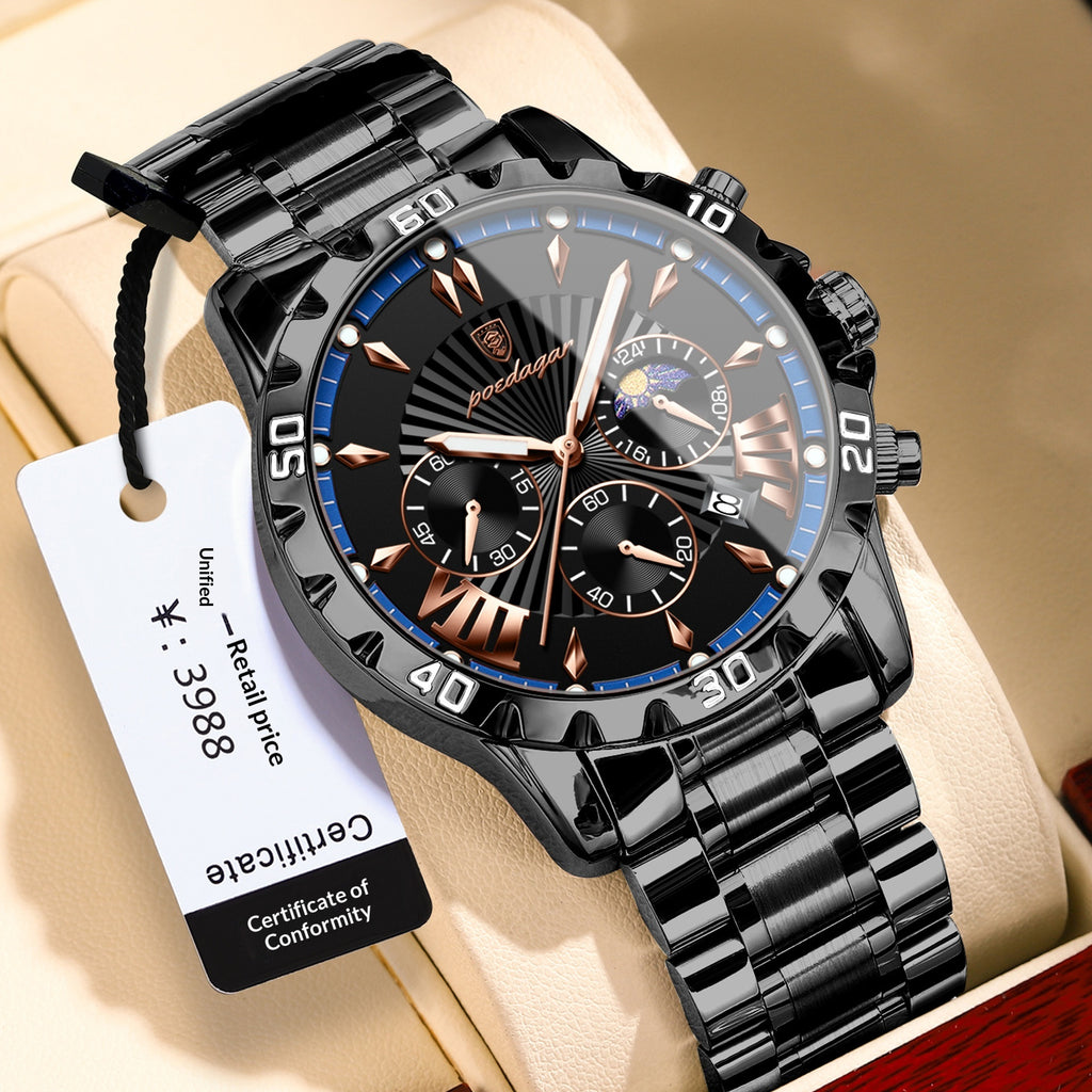 Mondphasen-Armbanduhr für Herren