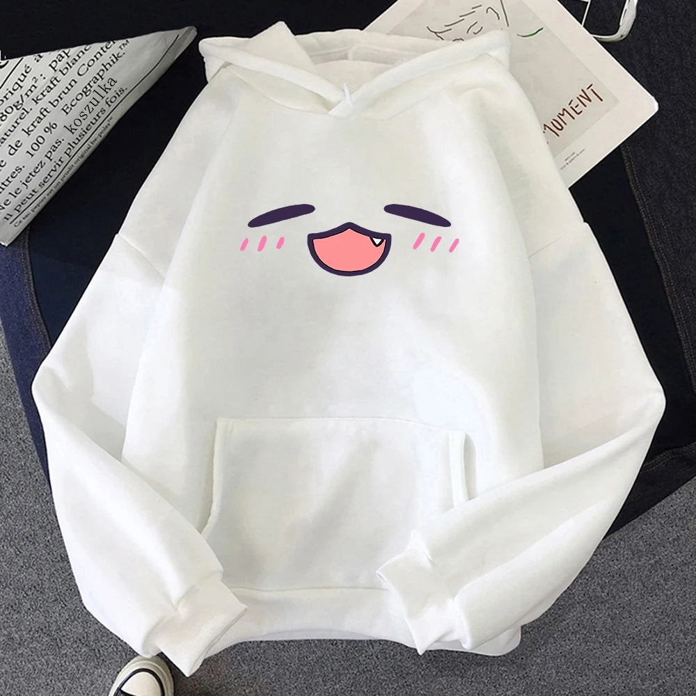 Unifarbener Kapuzenpullover für Damen
