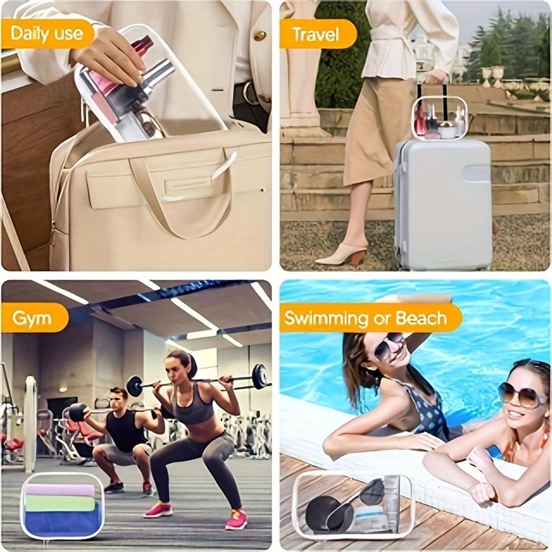 6er Set transparente Aufbewahrungsboxen mit Doppelreissverschluss