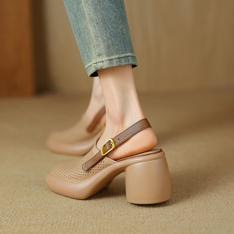 Plateau-Sandalen mit runder Kappe – Bild 12 | LuxeStyle