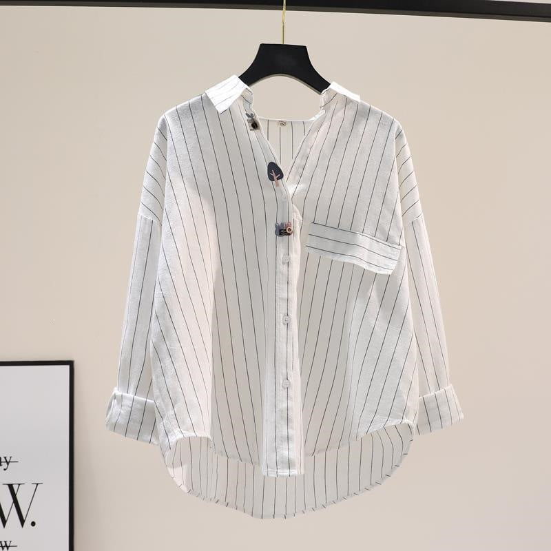 Damen Langarmhemd mit Streifen